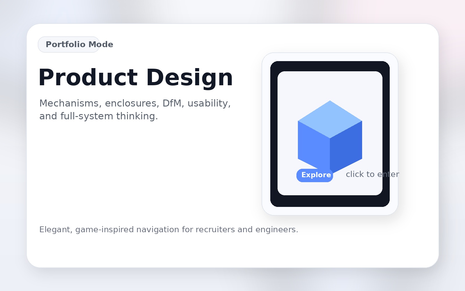 Product design section preview
